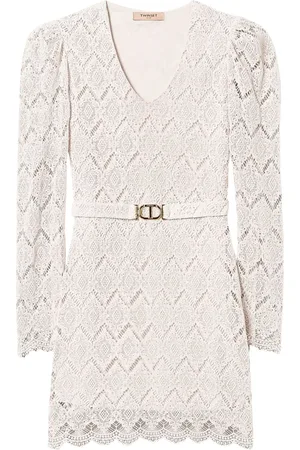 Twin-Set Macramé lace mini dress