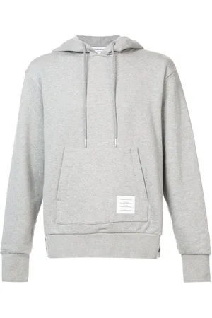 Thom Browne Stripe-detail cotton jersey hoodie