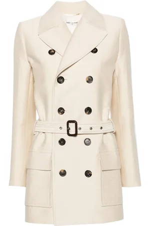 Saint Laurent Belted double-breasted coat