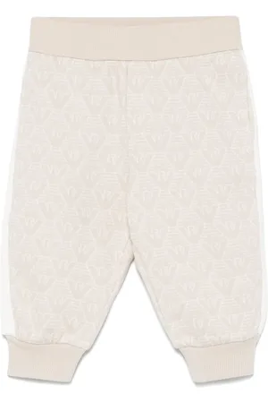 Emporio Armani Logo-jacquard jersey track pants