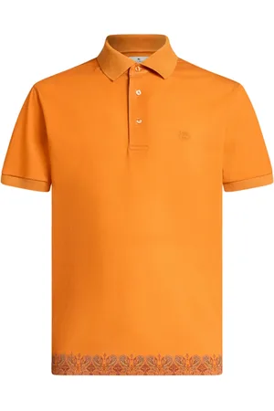 Etro Paisley-trim polo shirt