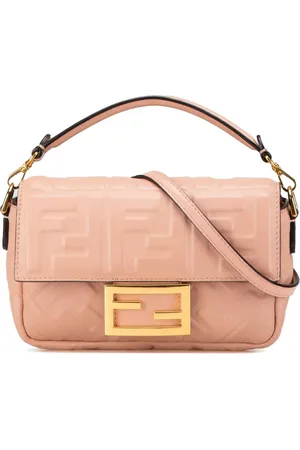 Fendi 2010-2024 Mini Embossed Zucca Baguette satchel