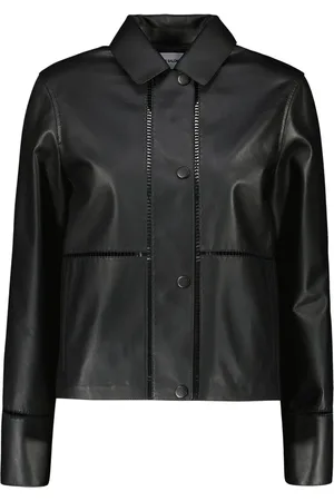 YVES SALOMON Ladder-stitch leather jacket