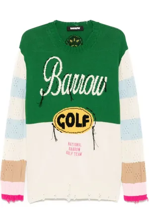 BARROW Logo-intarsia sweater