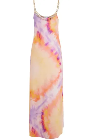 Paco rabanne Printed satin maxi dress