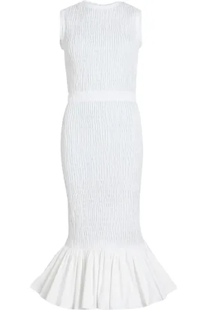 Patou Smocked midi dress