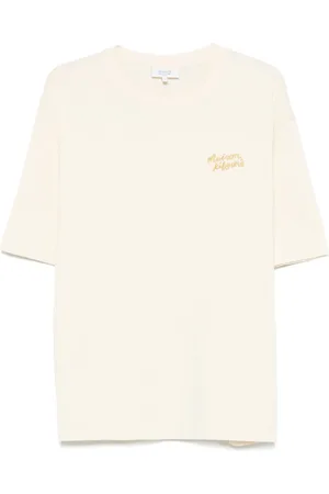 Maison Kitsuné Handwriting-embroidered T-shirt