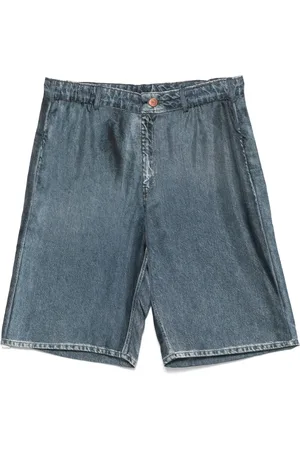 PIERRE-LOUIS MASCIA Denim-print shorts