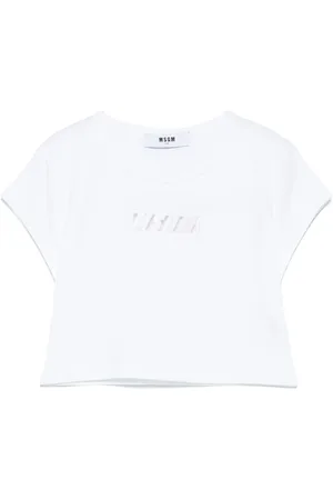 Msgm Logo-embroidered T-shirt