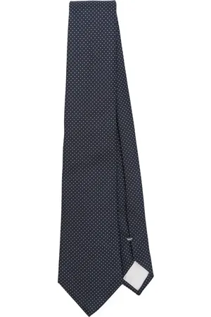 Giorgio Armani Polka dot-jacquard tie
