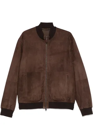 CANALI Suede bomber jacket
