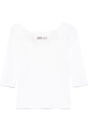 D.EXTERIOR Lace-panelling top