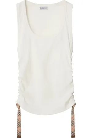 Burberry Check-trim tank top