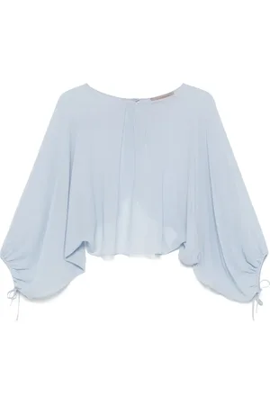 D.EXTERIOR Semi-sheer blouse