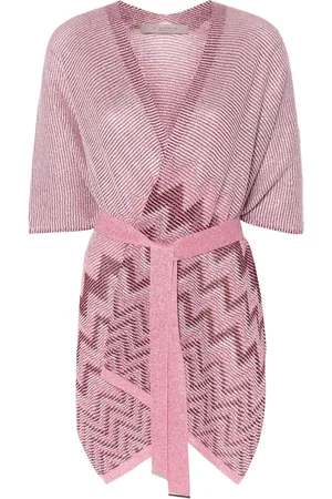 D.EXTERIOR Chevron-knit poncho