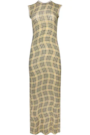 Paco rabanne Tartan-check maxi dress