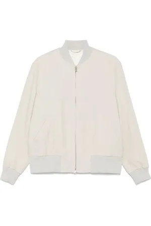 LARDINI Linen bomber jacket