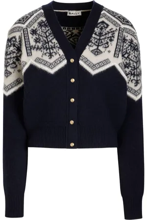 Bally Floral-jacquard cardigan