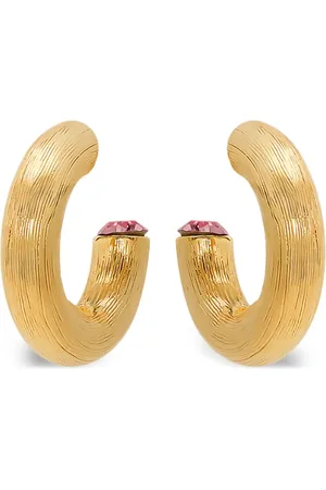 Oscar de la Renta Riga Textured hoop earrings