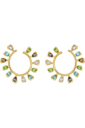 Oscar de la Renta Embellished hoop earrings