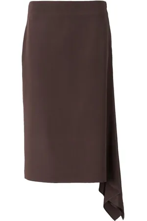 PESERICO SIGN Draped-detail midi skirt