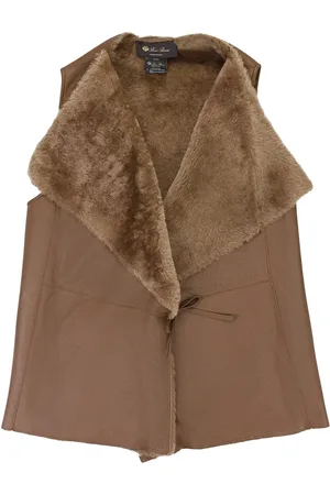 Loro Piana Tie-fastening shearling waistcoat