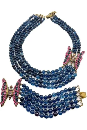 JENNIFER GIBSON JEWELLERY 1990s pre-owned Italian Vintage Grande Butterfly necklace bracelet set
