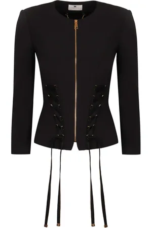 Elisabetta Franchi Crêpe lace-up jacket