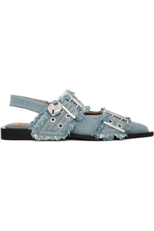 Ganni Feminine denim ballet flats