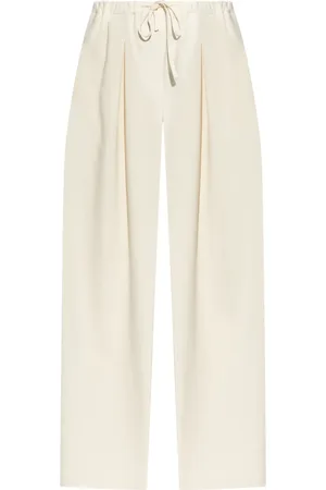 THEORY Pleated crepe trousers