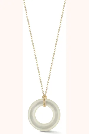 Mateo 14kt yellow Donut mother of pearl necklace