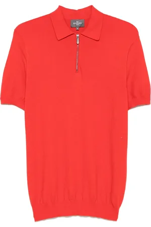 ERIC BOMPARD Zip-up piqué polo shirt