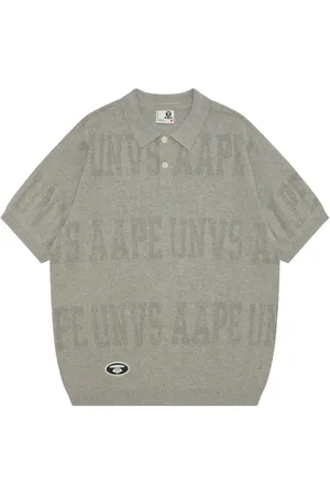 A Bathing Ape Logo-perforated polo shirt