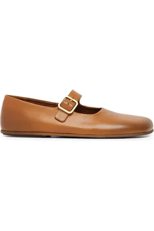 MARSÈLL Mary Jane leather ballerina shoes