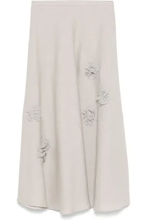 AKRIS Linen maxi skirt