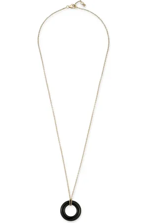 Mateo 14kt yellow Donut onyx necklace