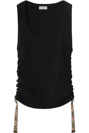 Burberry Check-trim tank top