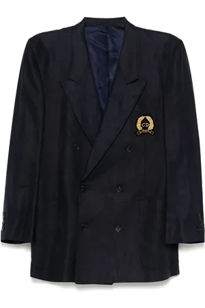 Dior 1990-2000s logo-patch blazer