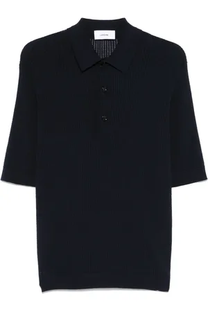 LARDINI Waffle-knit polo shirt