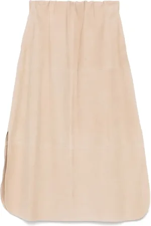 arma leder Cinza midi skirt