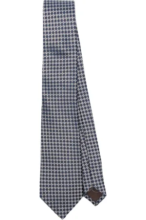 CANALI Patterned-jacquard silk tie