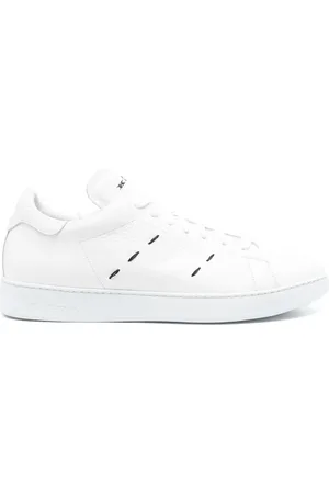 Kiton Stitching leather sneakers