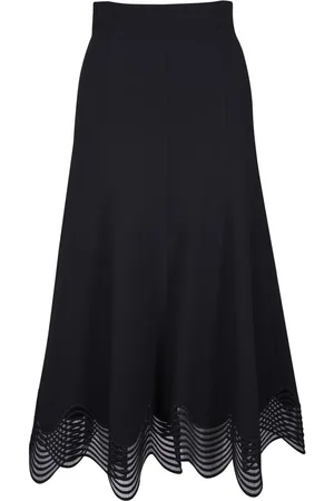 AKRIS Lace-hem midi skirt