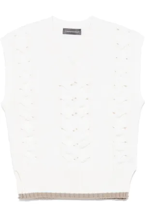 LORENA ANTONIAZZI Cable-knit knitted top