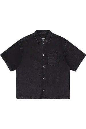 Purple Brand Short-sleeve " " denim shirt