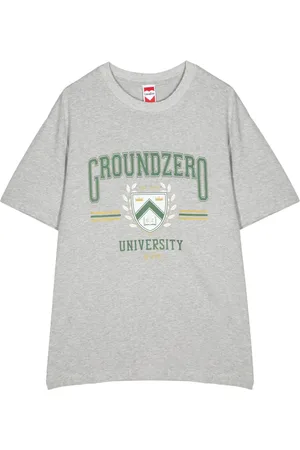 Ground Zero University logo-print cotton T-shirt