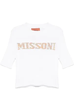 Missoni Embroidered-logo knitted top