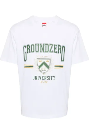 Ground Zero University logo-print cotton T-shirt