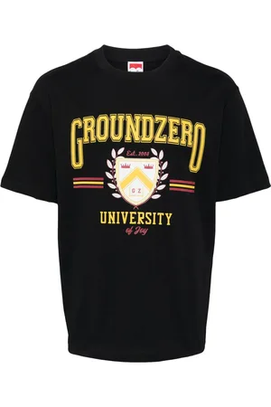 Ground Zero University logo-print cotton T-shirt