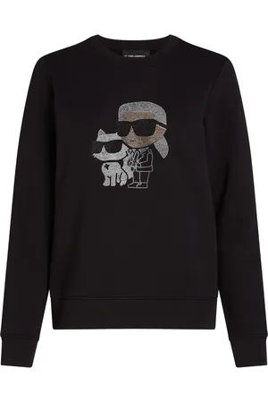 Karl Lagerfeld Ikon Choupette rhinestone sweatshirt